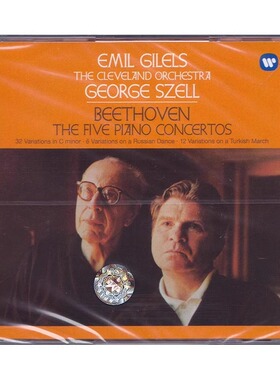 原装进口 贝多芬：钢琴协奏曲全集 吉列尔斯&塞尔 3CD 95895181