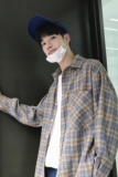 港风格子衬衫男外套春秋潮流帅气网红很仙的加大码衬衣GC809P40，男装衬衫，电商B413-1