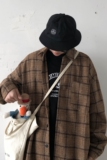 2020港风休闲情侣大码磨毛呢料格子衬衫男衬衣潮外套M1018P65，男装衬衫，电商B413-1
