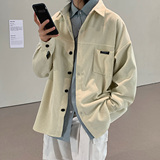 衬衫男宽松百搭韩版港风学生休闲灯芯绒衬衣外套DX115p5579，男装衬衫，电商B413-1