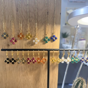 巴黎LITCHI正品代购Josephine彩色锆石水晶多切面闪串珠项链叠戴