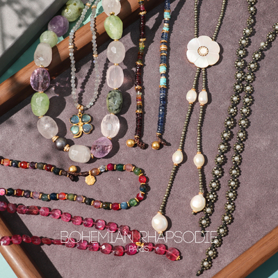 巴黎BOHEMIAN RHAPSODIE波西米亚意大利西西里岛彩色宝石手链项链