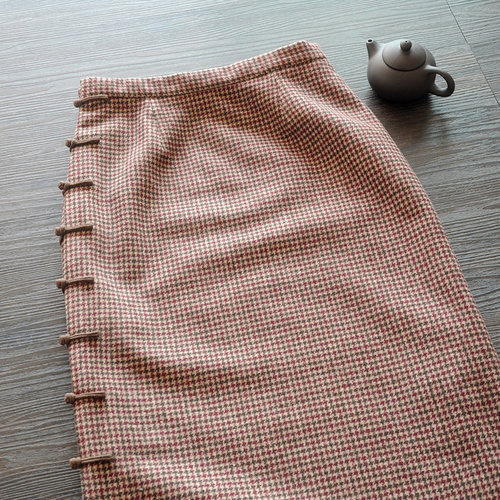 复古半身裙龙妙加厚中长款民国风