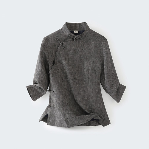 龙妙旗袍上衣时尚改良斜襟盘扣