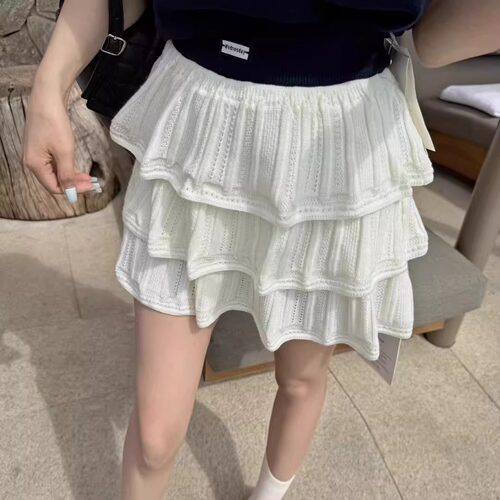 字母贴标设计感半身裙小个子短裙