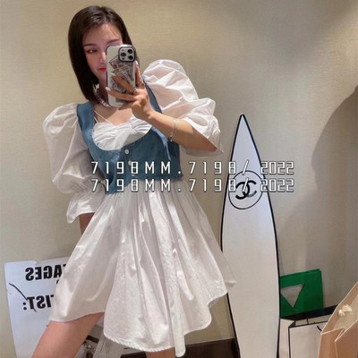 收腰显瘦马甲设计感吊带连衣裙