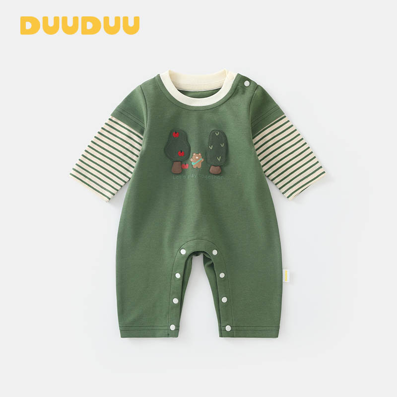 DUUDUU小树灵系2025包屁衣长袖a类秋装小月龄宝宝衣服婴儿连体衣