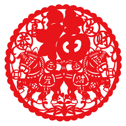 剪纸窗花门贴春节新年装饰福字