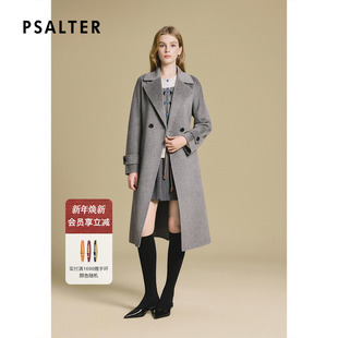 新款 PSALTER诗篇长款 双面呢收腰H型纯羊绒大衣外套2025冬季