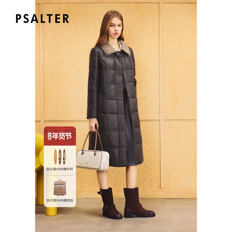 诗篇专选轻奢水貂毛领长款过膝真皮皮羽绒2026春季新款,女装/女士精品,皮草,淘宝优惠券,粉丝福利购,淘宝优惠卷