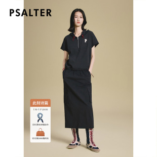 诗篇专选学院运动休闲坎肩连帽单短袖女装上衣夏款x