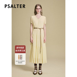 新款 诗篇专选波西米亚度假收腰真丝连衣裙2025夏季 真丝