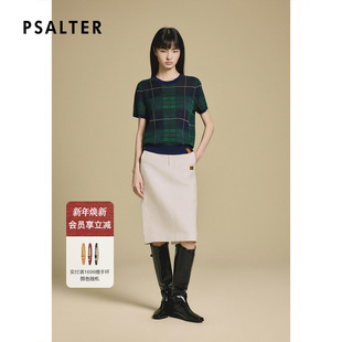 新款 PSALTER诗篇学院风格 2025秋季 针织衫 纹图案圆领短袖