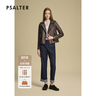 机车单皮 通勤风女装 诗篇专选美式 机车夹克短款 皮衣 复古时尚