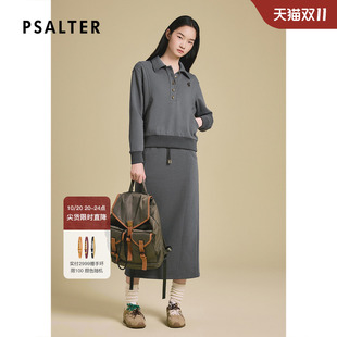 PSALTER诗篇学院风POLO领宽松套头翻领休闲卫衣女2025春季 新款
