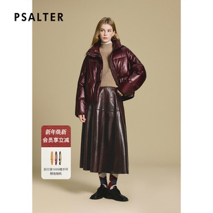 新款 PSALTER诗篇亮面短款 立领加厚鹅绒面包服羽绒服女2025冬季