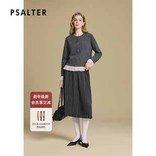 新款 诗篇专选格雷系学院风蕾丝花边拼接针织衫 女2025冬季