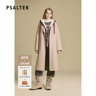 PSALTER诗篇收腰H型翻领连身袖 双面呢羊绒大衣2025冬款