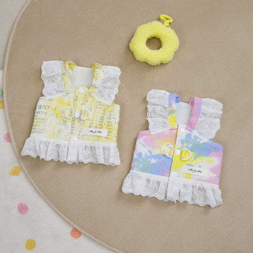 花边牛仔宠物狗狗衣服春季夏薄款