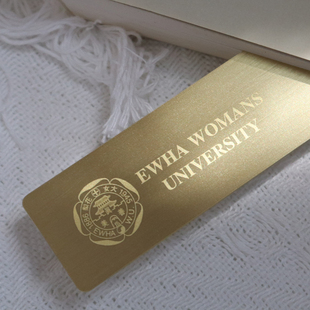 韩国首尔庆熙汉城女子大学雕刻校徽定制精致书签周边纪念品送朋友