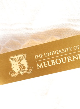 澳大利亚墨尔本大学University of Melbourne定制logo书签黄铜