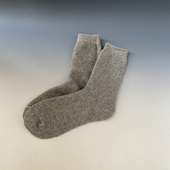 加厚男袜女袜羊毛袜中筒袜保暖袜户外运动登山袜滑雪袜纯色厚实