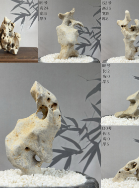 天然太湖石奇石盆景附石精品鱼缸造景石头观赏原石摆件