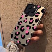 满屏豹纹适用苹果13手机壳iPhone14promax全包防摔保护套16男女15