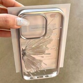 金粉蝴蝶适用苹果17pro 16手机壳苹果15promax高级感13保护壳14pr