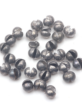 0.2-2.1g路亚筏钓银白色开口咬铅圆形铅夹快速手捏铅坠矶钓小配件