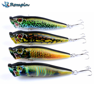 新品9.5cm/12g 水面系假饵硬饵路亚poper 彩绘涂装仿生波趴鱼饵