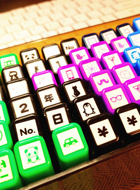 [MIJ]日本KODOMO NO KAO童颜浸透印章生活日程黑灰青绿紫色手帐账