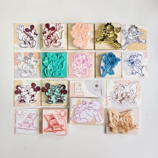 【DOING手工】橡皮章来图定制迪士尼维尼猫和米老鼠史努比印章