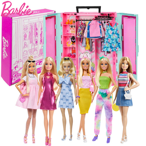 芭比Barbie时尚衣橱女孩换装礼盒