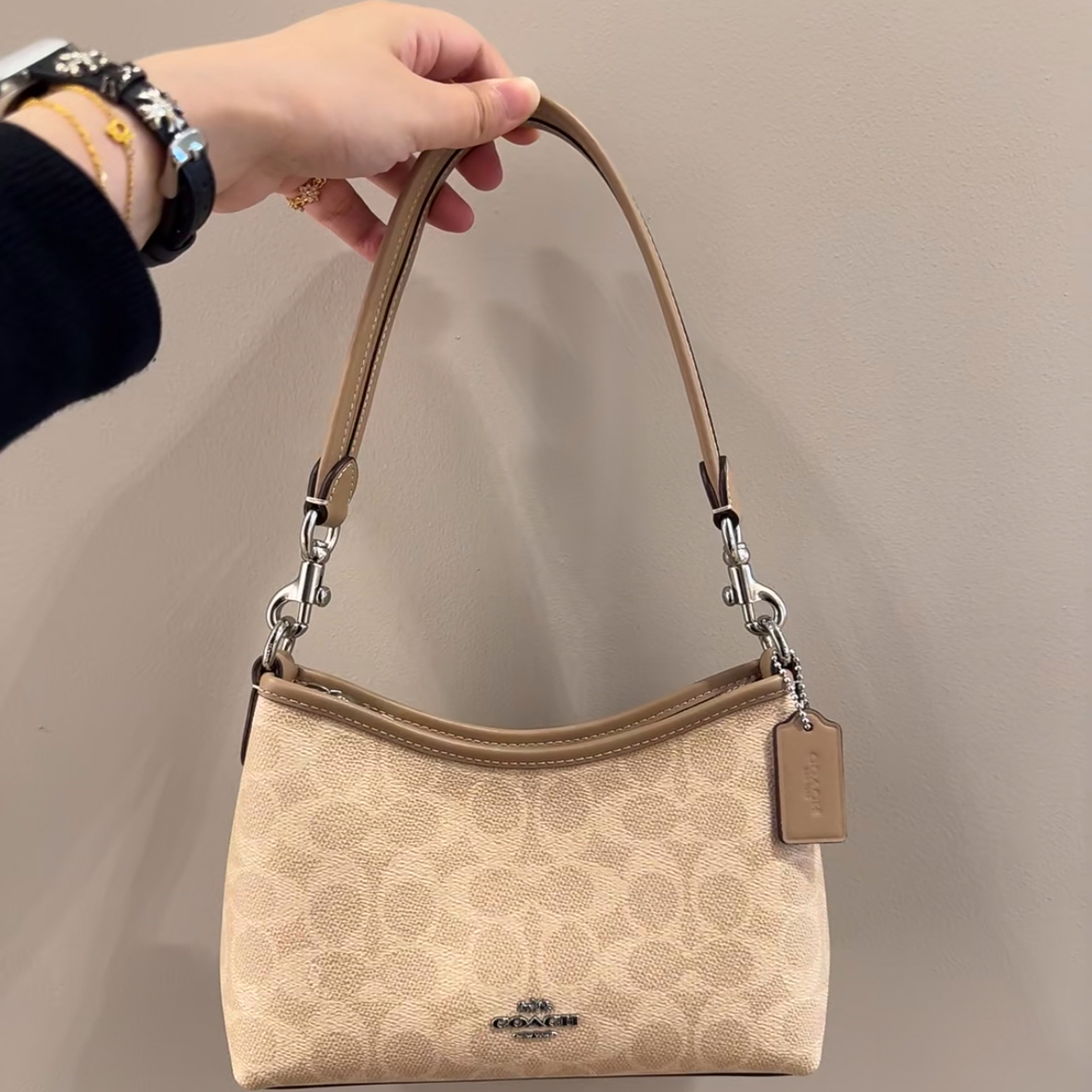 蔻家Laure 19（小号） 流浪包/奶茶色---编码A25