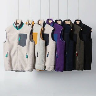 【户外鼻祖】巴塔羊羔绒立领摇粒绒拉链运动马甲旅行夹克外套男女