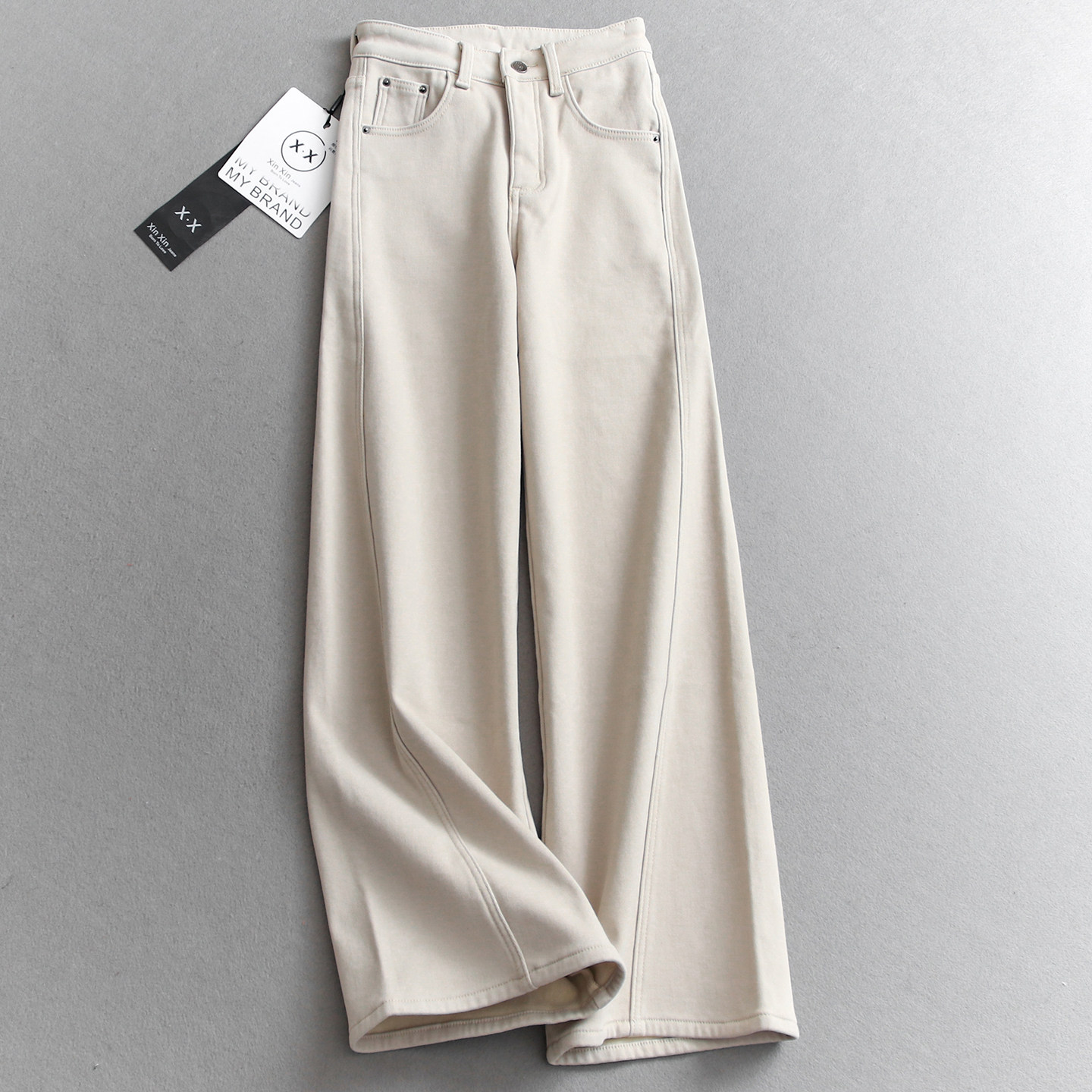 亲肤保暖窄版阔腿裤百搭牛仔裤女