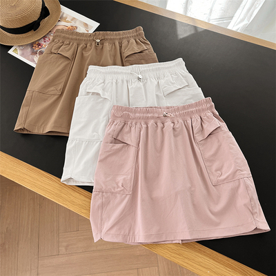 登山裙显瘦速干跑步松紧腰短裙女