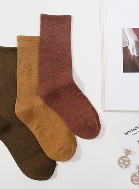 G582看着就高级穿着更舒服纯色百搭堆堆袜百搭多色选择