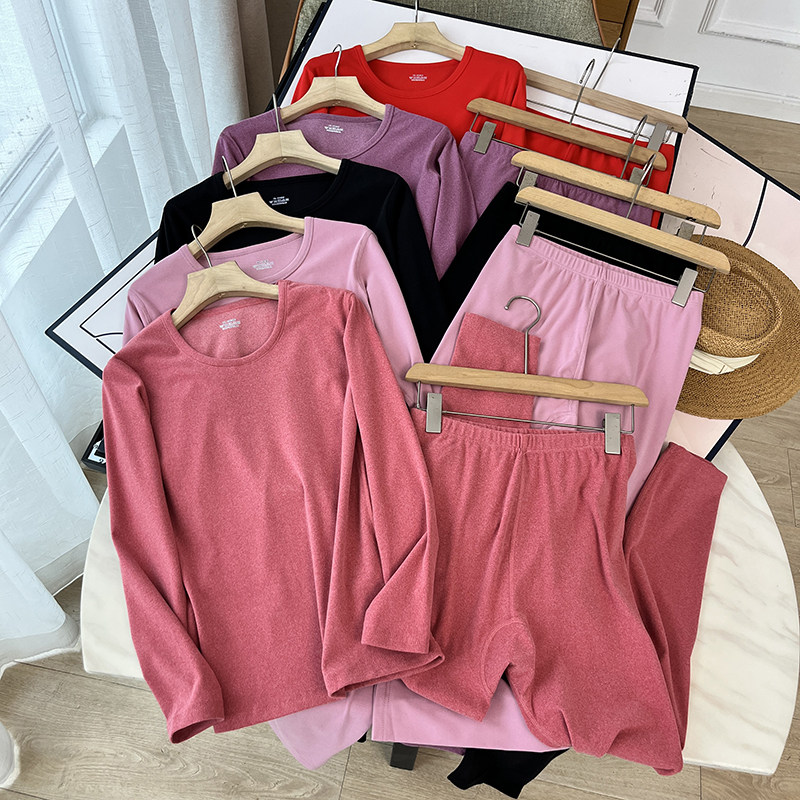 纯色德绒保暖内衣女自发热2025秋冬新款秋衣打底衫内穿套装B696,女士内衣/男士内衣/家居服,保暖套装,淘宝优惠券,粉丝福利购,淘宝优惠卷