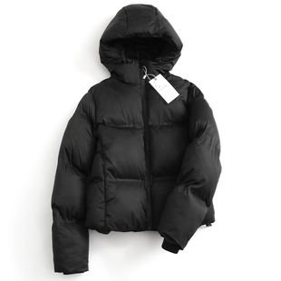 纯色宽松显瘦加厚保暖连帽外套2024冬新款 百搭休闲女棉衣棉服H609