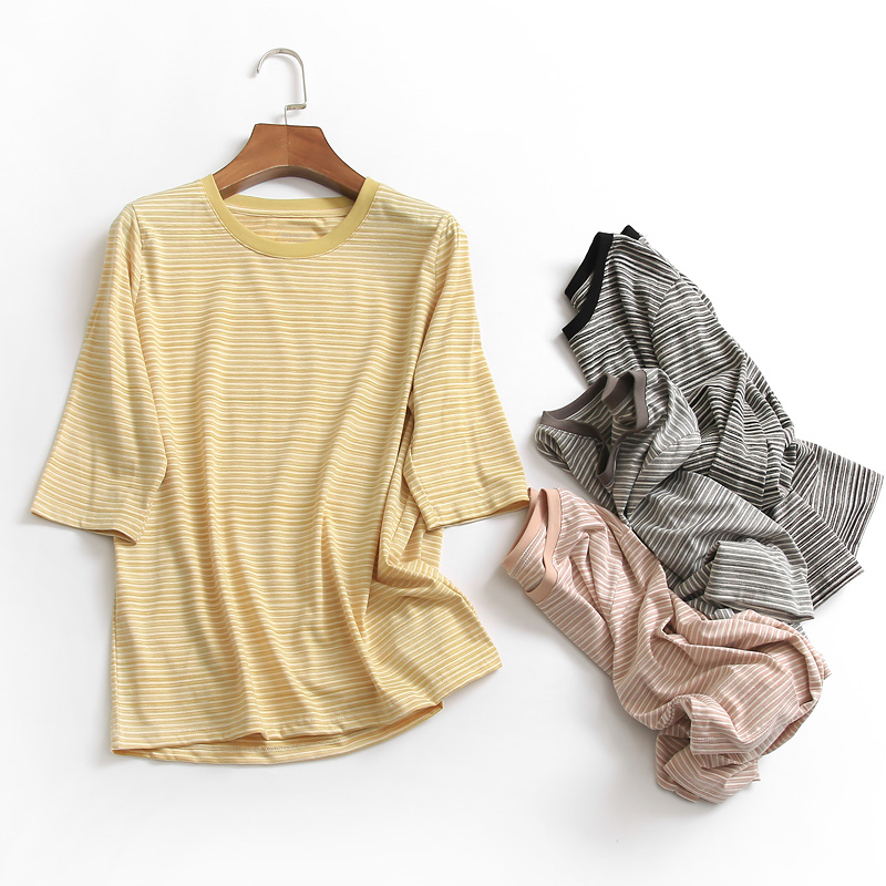 七分袖百搭休闲女T恤衫