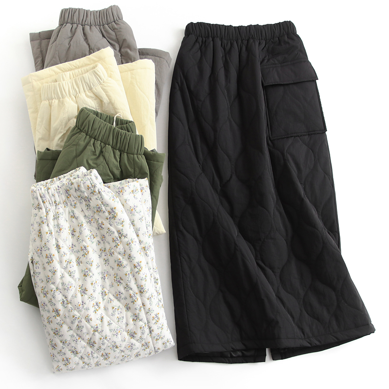 保暖大口袋松紧腰直筒裙半身裙女