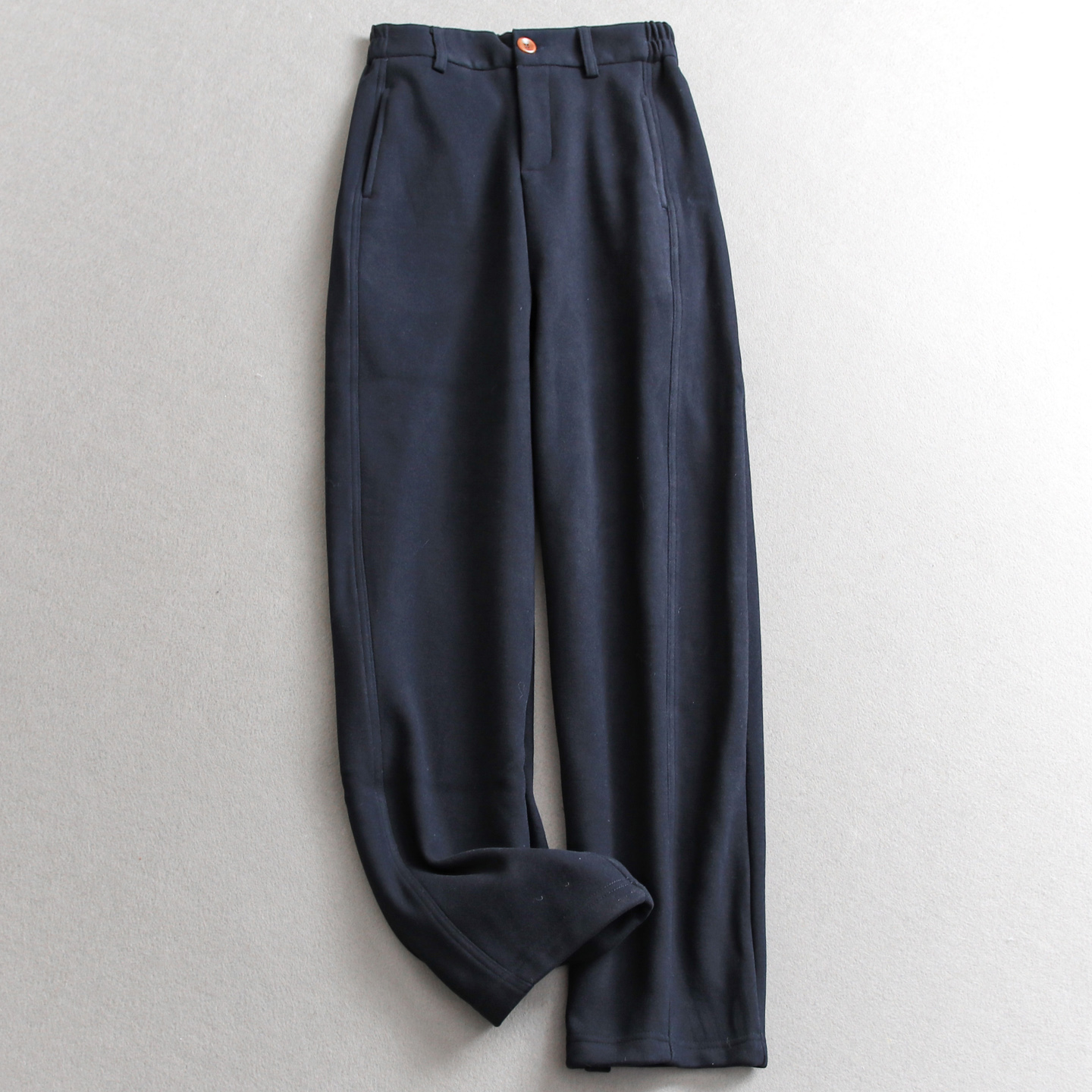 宽松直筒裤百搭通勤弯刀休闲裤女