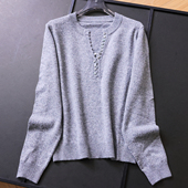 格雷系羊毛混纺软糯亲肤半开领毛衣2025冬季 M409 女针织衫 新款 长袖