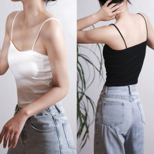 肩带吊带背心纯色抹胸一字美背修身 性感免穿内衣内搭外穿上衣D212