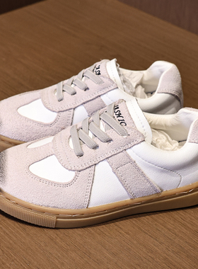 儿童德训鞋2025春季新款单鞋女童皮鞋百搭休闲板鞋男童运动鞋K843