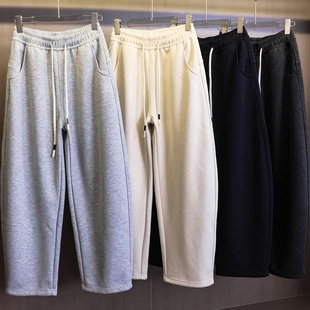 百搭弯刀休闲裤 宽松运动裤 女B945 加绒加厚保暖香蕉卫裤 一条过冬