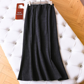 加绒加厚显瘦高腰遮肉显腿长鱼尾裙2025冬季 新款 长裙女半身裙Q077