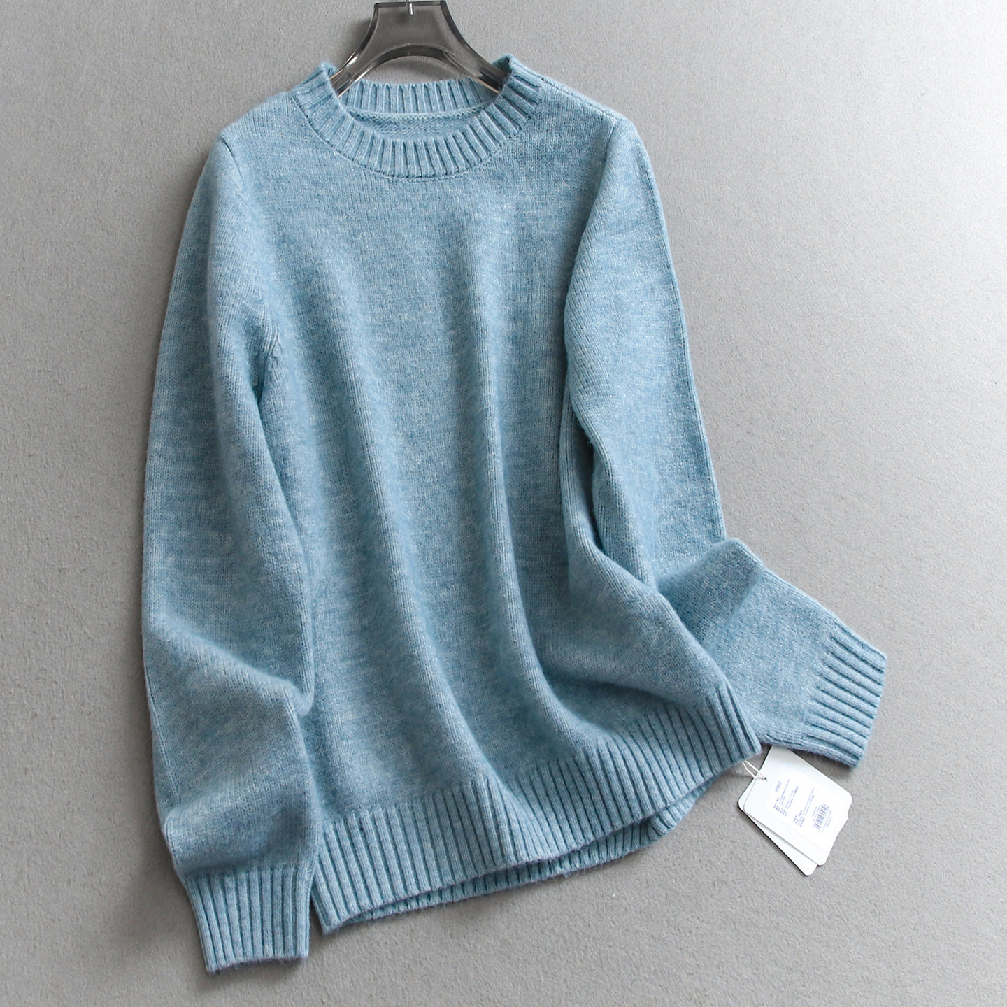 羊绒混纺简约纯色圆领软糯亲肤保暖加厚针织线衫长袖女装毛衣Q885,女装/女士精品,毛衣,淘宝优惠券,粉丝福利购,淘宝优惠卷